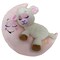Happpy Nappers: Lullabrites Moon Pet - Lamb - Cream & Pink -Light & Sound Plush, Sleeping Animal, Plays Lullabies, Color Changing, Day-Night Toy, Kids